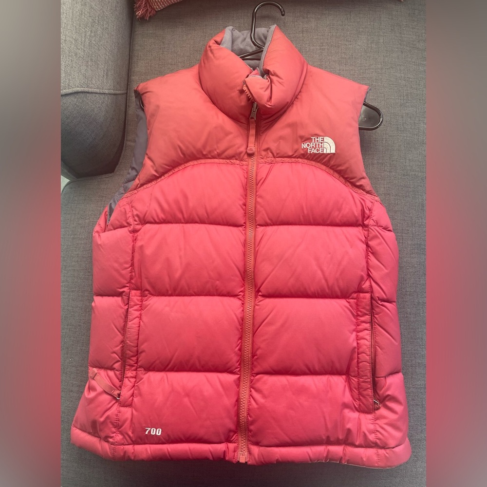 The North Face Orange/Red 700 Puffer Vest